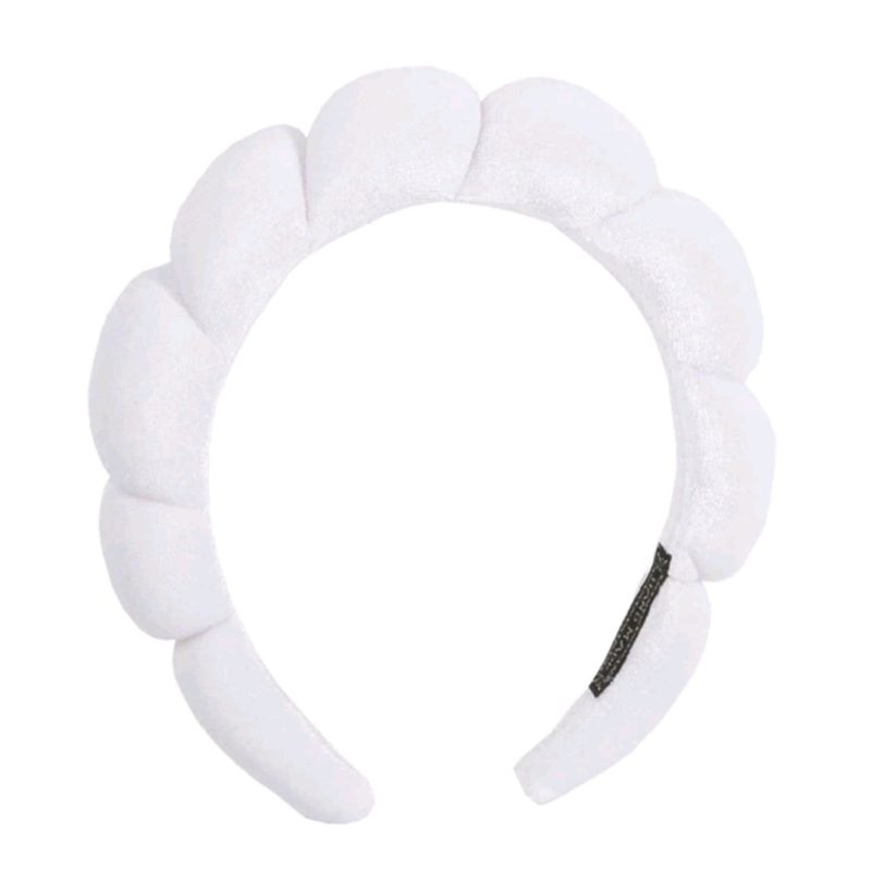 Cerchietto Skincare in velluto (Bianco)