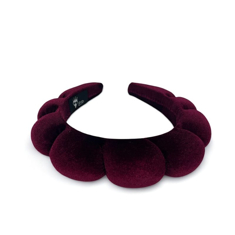 Cerchietto Skincare in velluto (Borgogna)