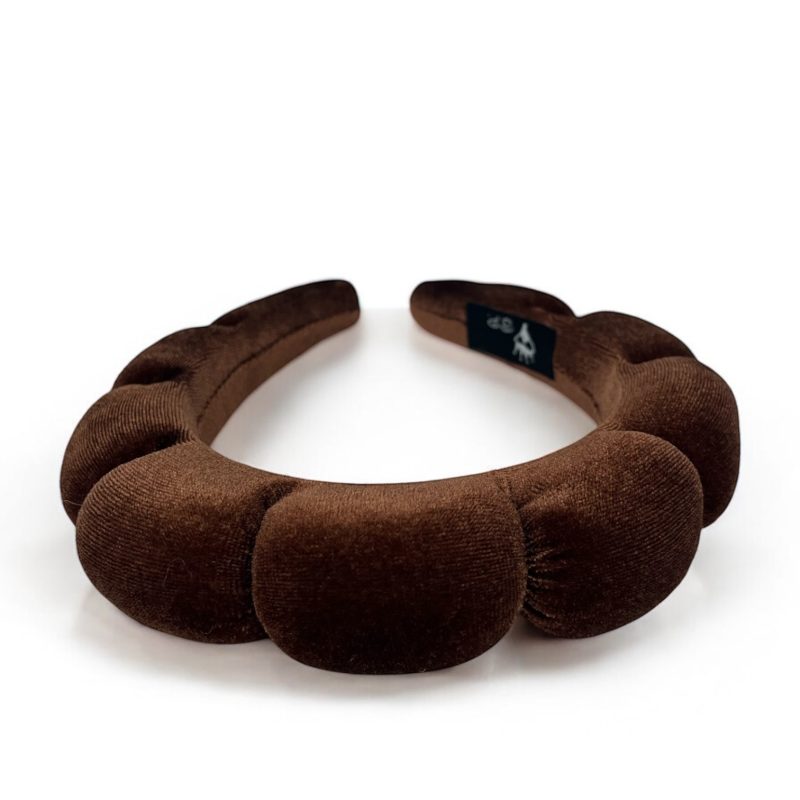 Cerchietto Skincare in velluto (Marrone cioccolato)