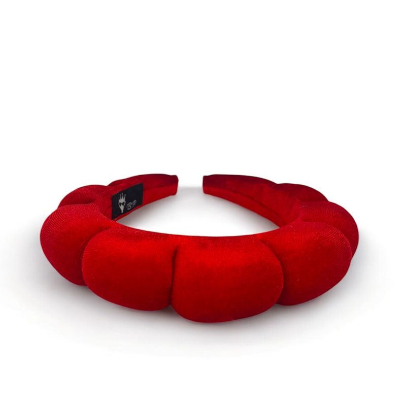 Cerchietto Skincare in velluto (Rosso)